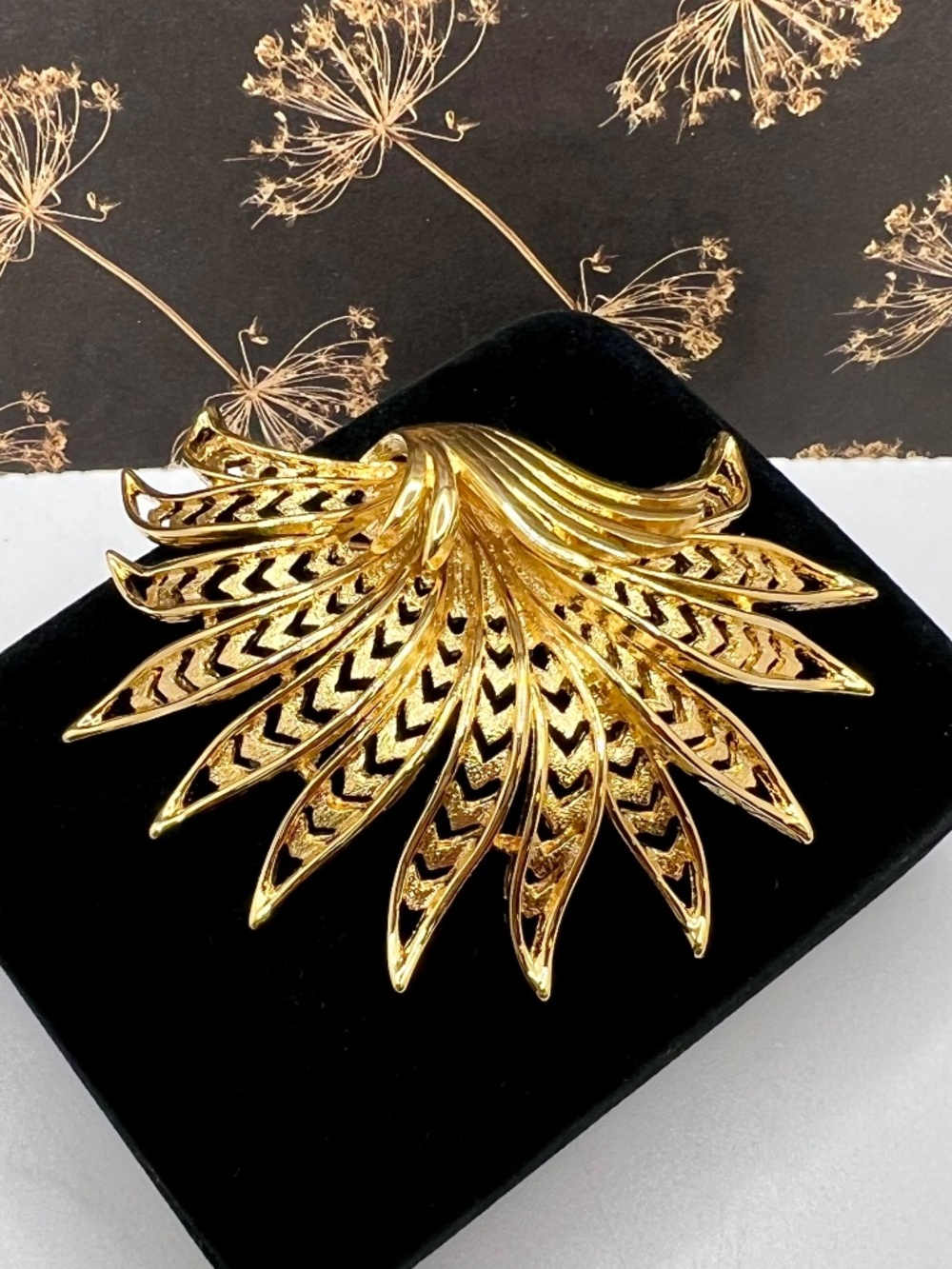 Monet Chevron Cut Out Brooch
